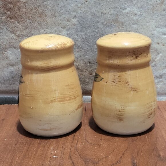 Vintage Salt and Pepper Shakers Fruit Design No Bottom Cork Stoppers - Picture 6 of 10